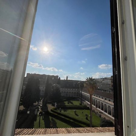 Camera X2 Con Magnifica Vista Sul Chiostro Di Michelangelo E Le Terme Di Diocleziano Rom Eksteriør billede